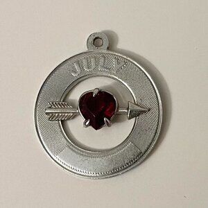 Vintage Sterling Silver RJL July Brithstone Charm No Loop